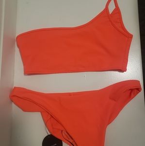 Lulu's Neon orange swim set